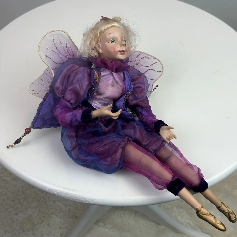 Vintage Winward Purple Fairy Doll Hanging Magical Elf   Holidays